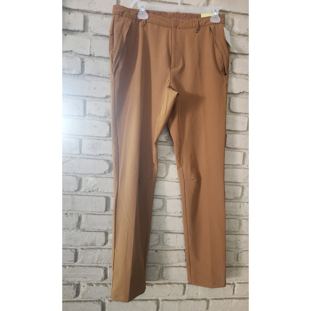 All in Motion Mens Travel Trouser Brown Stretch Tech Pants
